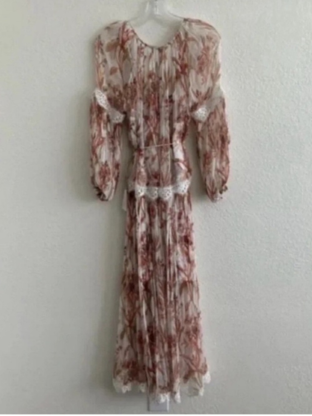 Zimmermann Oleander Floral Crinkled Slouch Silk Midi Dress - Picture 2 of 7